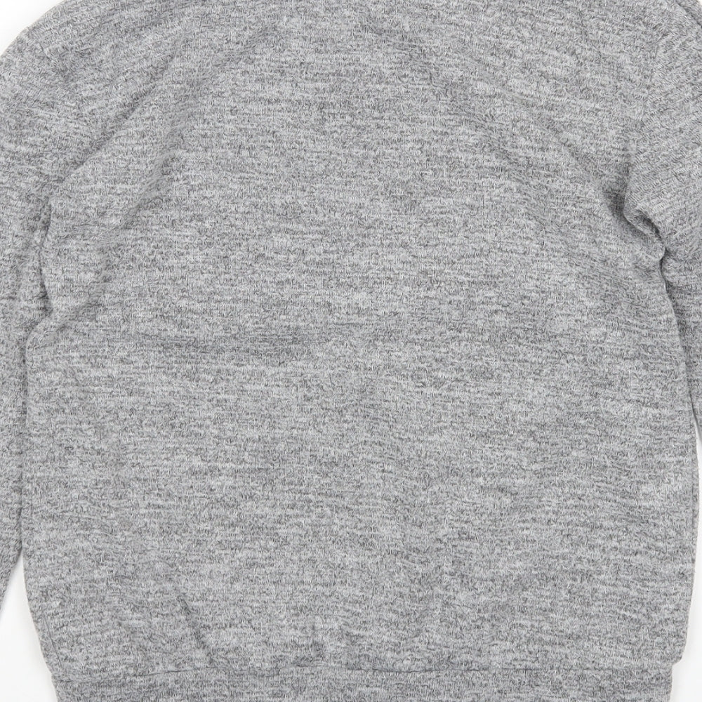 Brand and care label for Silk women’s grey jumper, size S