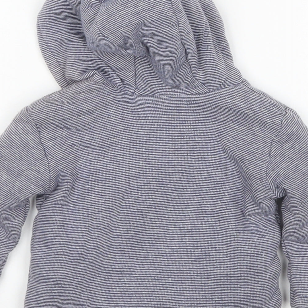 George Baby Blue Striped Full Zip Jumper Size 0-3 Months