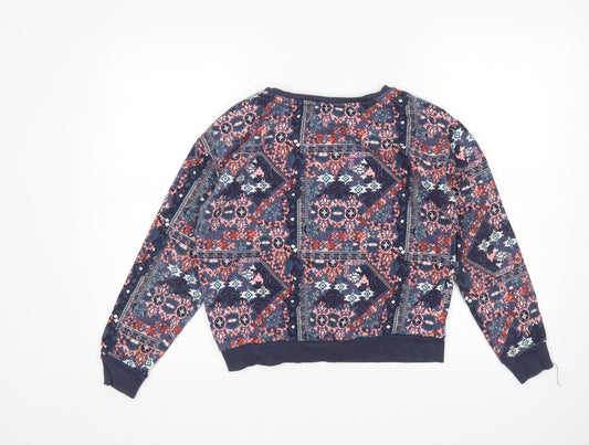 H&M Womens Multicoloured Argyle/Diamond Pullover Sweatshirt Size S