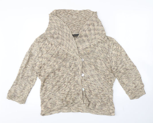 Womens UK Size 18 ALEX & CO Beige Cardigan Jumper