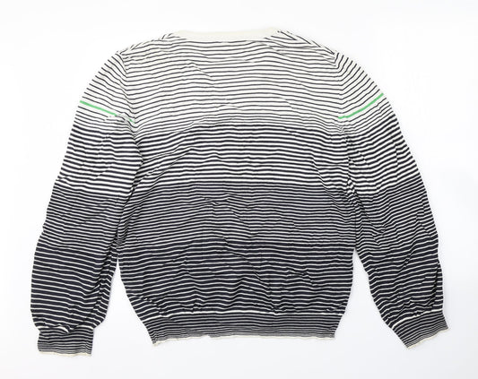 Preworn Mens Multicoloured Striped Pullover Jumper Size L