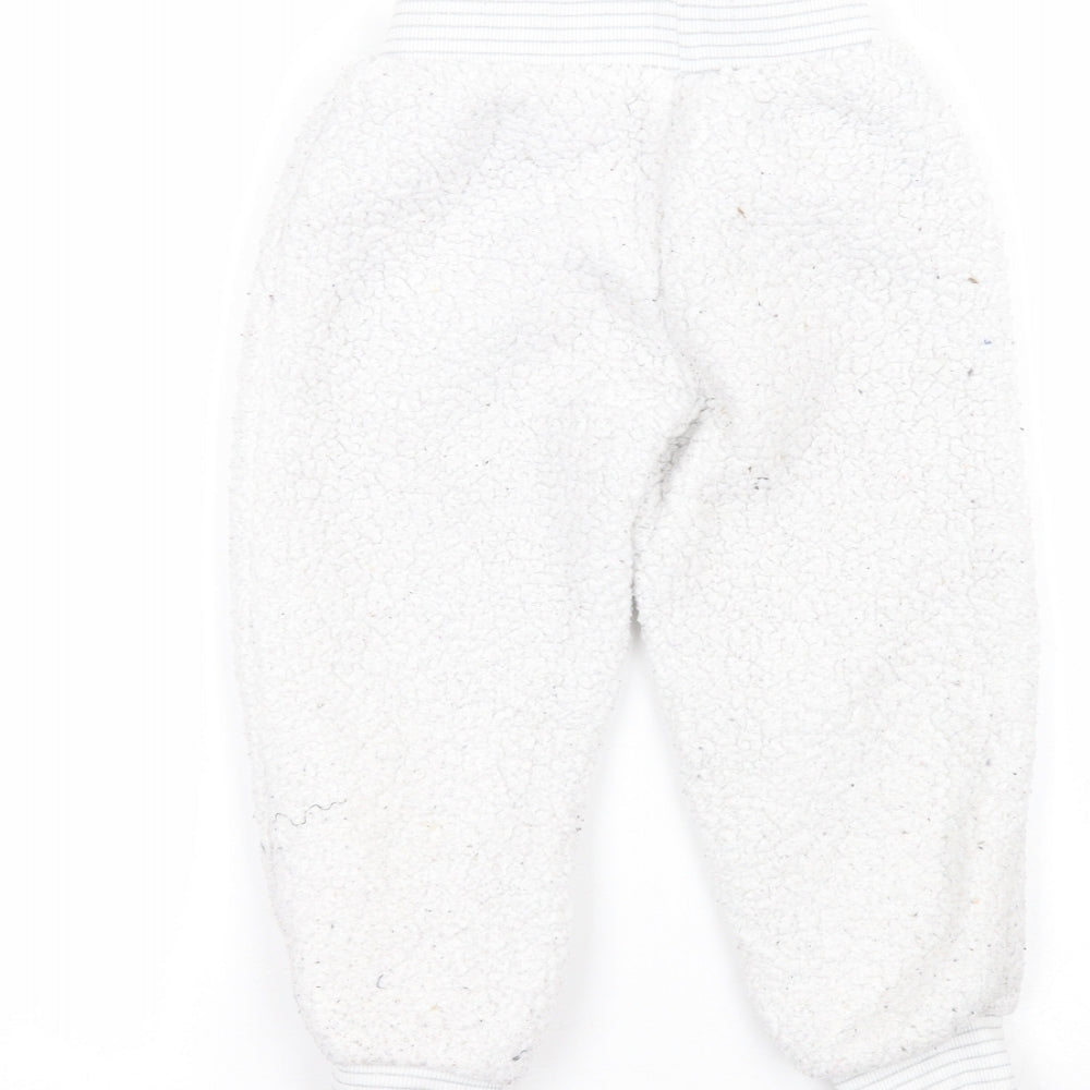 F&F Girls White Sweatpants Trousers Size 4-5 Years