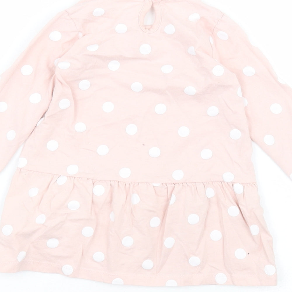 George Baby Pink Polka Dot A-Line Size 12-18 Months