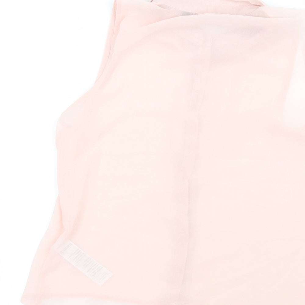 Womens UK Size 12 New Look Pink Basic Button-Up