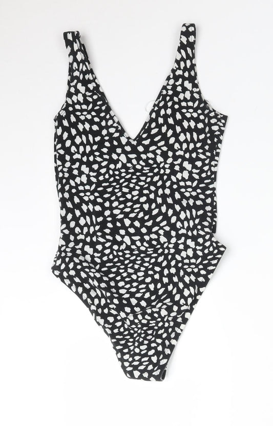 Miss Selfridge Womens Multicoloured Animal Print  Bodysuit One-Piece Size 4