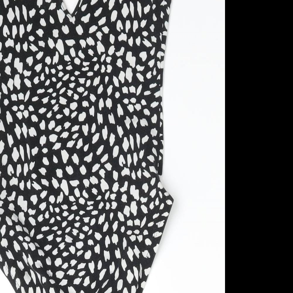 Miss Selfridge Womens Multicoloured Animal Print  Bodysuit One-Piece Size 4