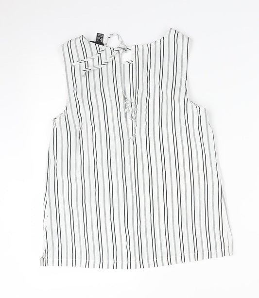 Womens UK Size 8 New Look Multicoloured Basic Tank