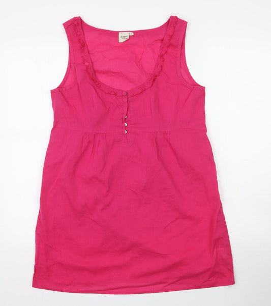 Additional front view of Cotton Traders women’s pink mini, size UK 12