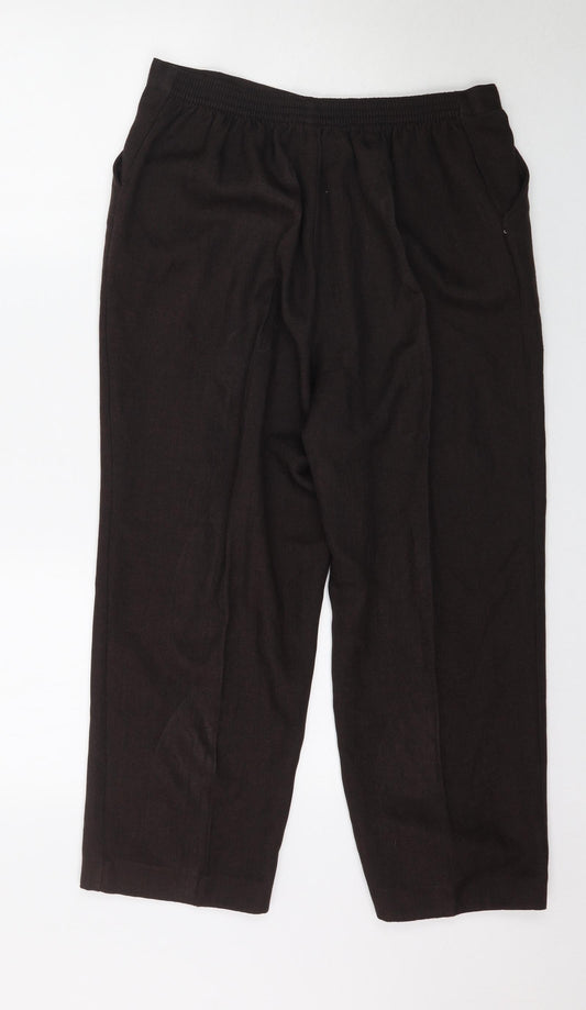 Autonomy Womens Brown Trousers Size 14 L24 in