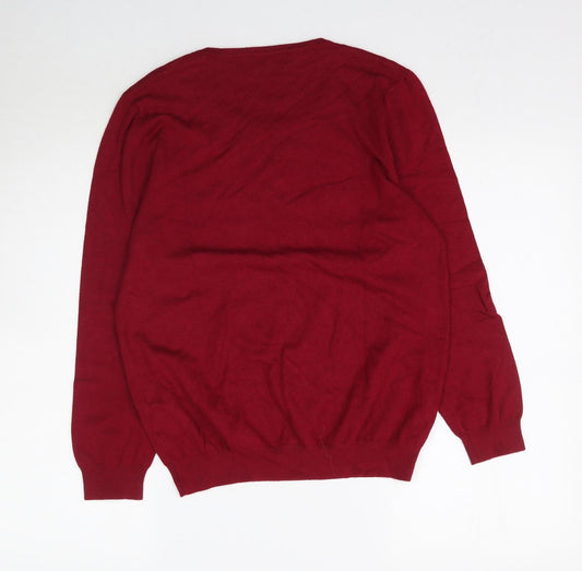 Autonomy Womens Red Knit Pullover Jumper Size M