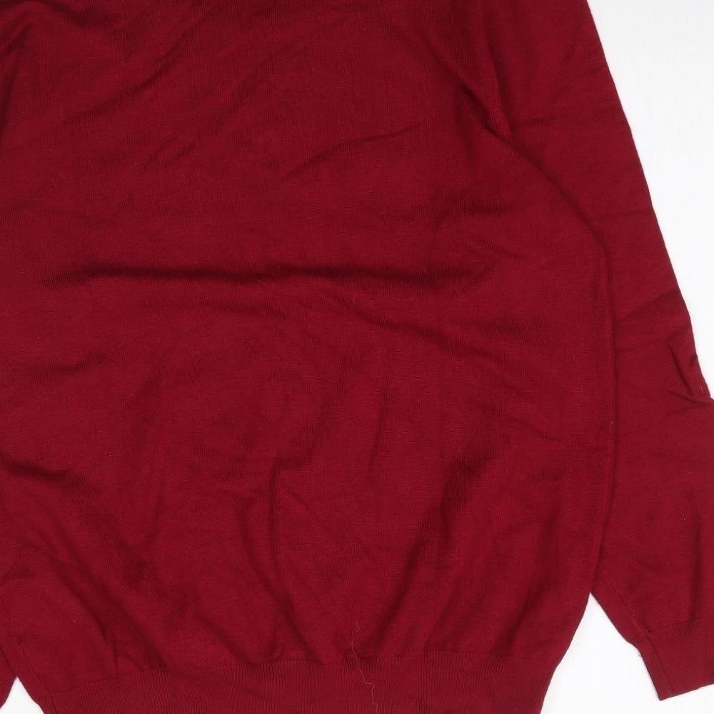 Autonomy Womens Red Knit Pullover Jumper Size M