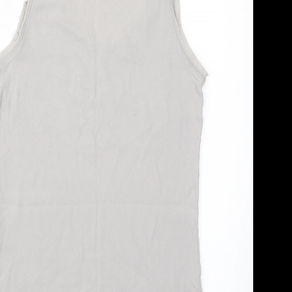 Womens UK Size 14 Love Label Grey Basic Tank