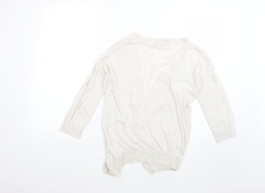 Womens UK Size 10 Dorothy Perkins Beige Cardigan Jumper