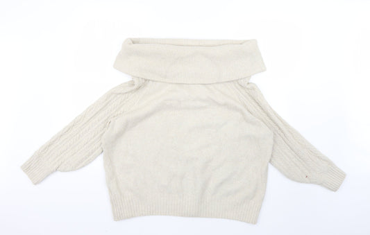 Womens UK Size M H&M Beige Pullover Jumper