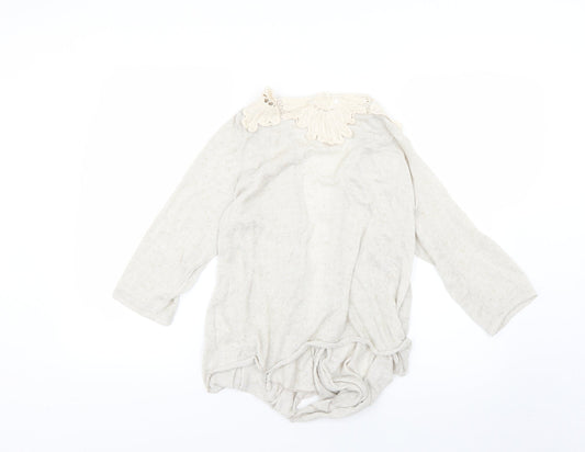 Womens UK Size 18 Per Una Beige Cardigan Jumper