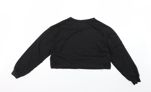 Womens UK Size S Preworn Black Pullover Jumper