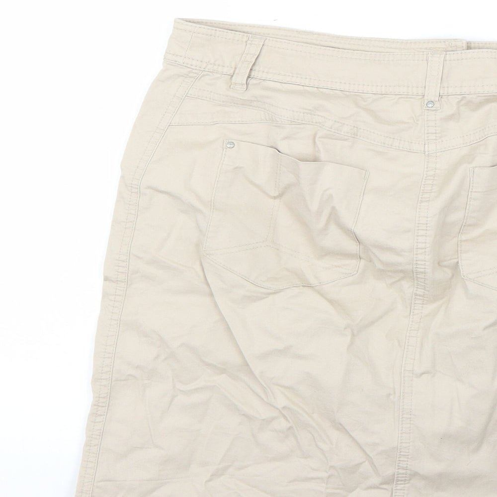 btx Womens Beige Straight & Pencil Skirt Size 10