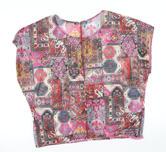 Womens UK Size 10 Atmosphere Pink Basic T-Shirt