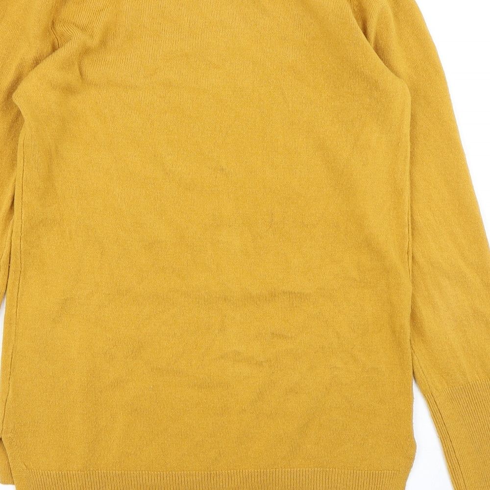 Primark Womens Yellow Knit Pullover Jumper Size 2XS