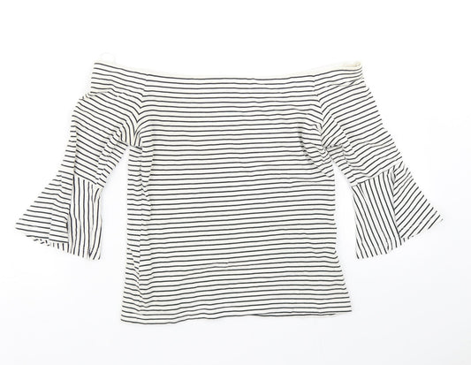 Womens UK Size 8 Topshop Blue Basic T-Shirt