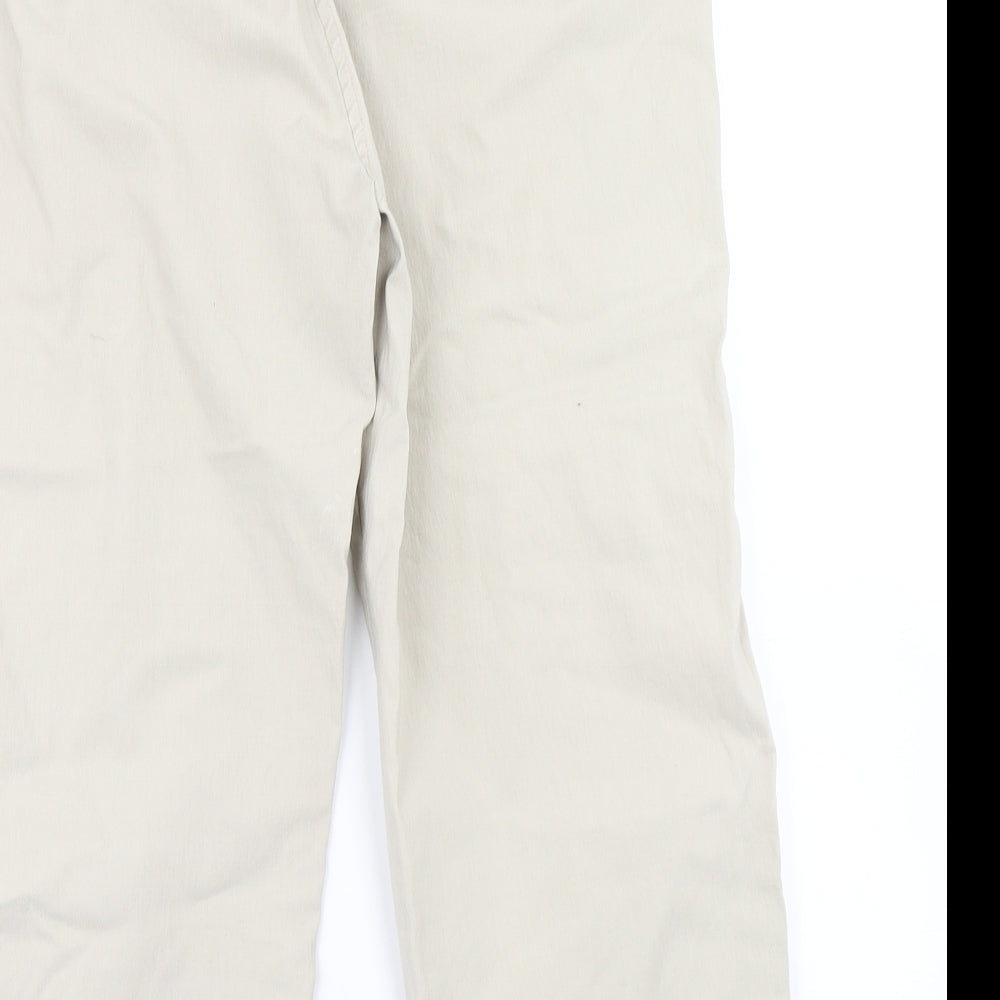 Marco Polo Womens Beige Pedal Pusher Trousers Size 12 L21 in