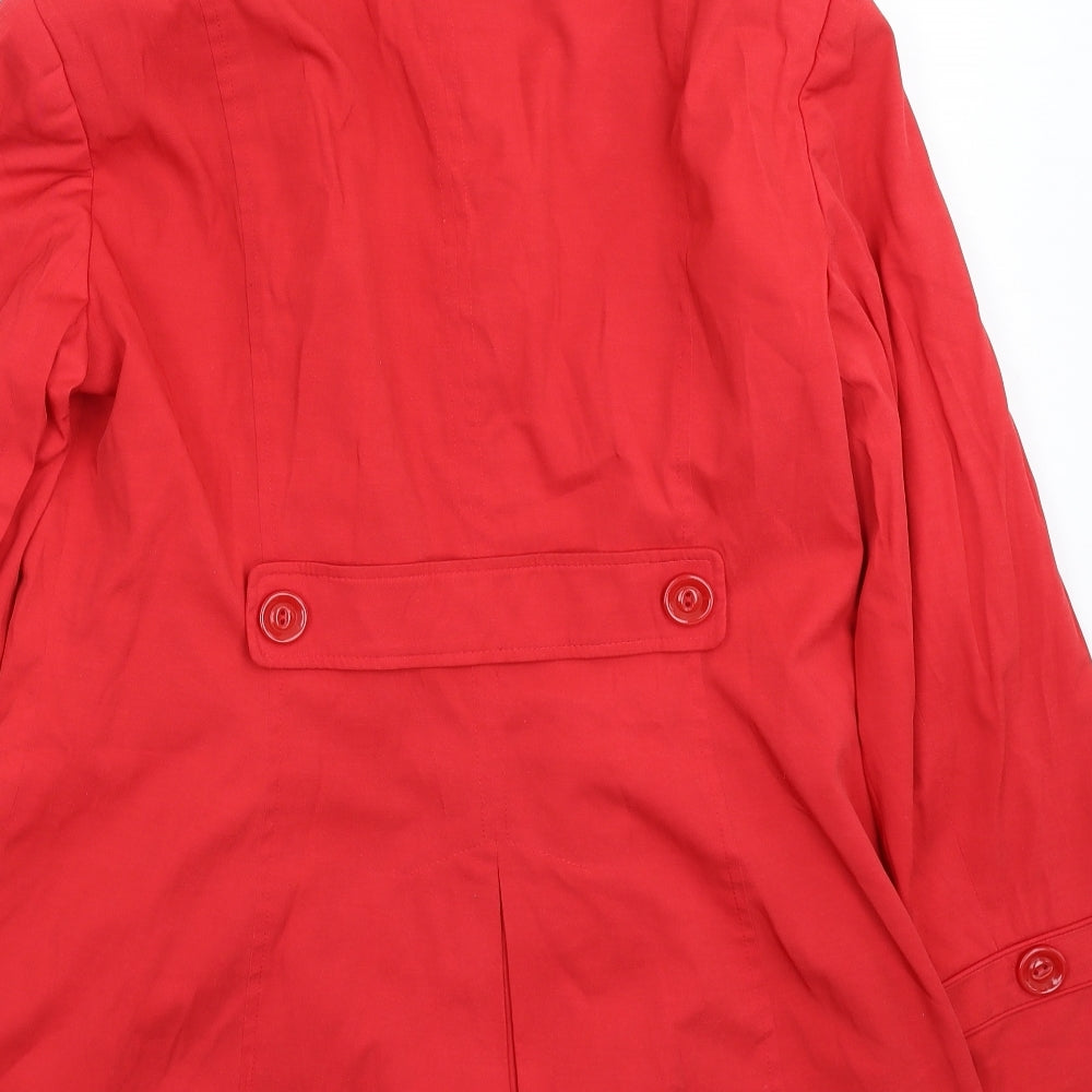 Brand and care label for George women’s red jacket, size UK 14