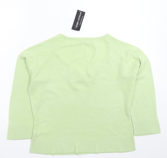 Womens UK Size L Debbie Morgan Green Pullover Jumper