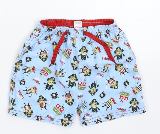 Additional front view of Adams Baby Blue Cropped Trousers, size 12, Months - Shorts