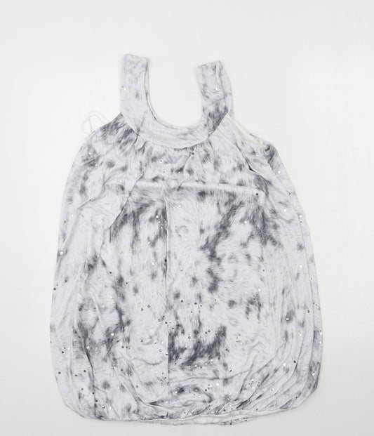 Quiz Womens Green Animal Print Tank Dress Size 8