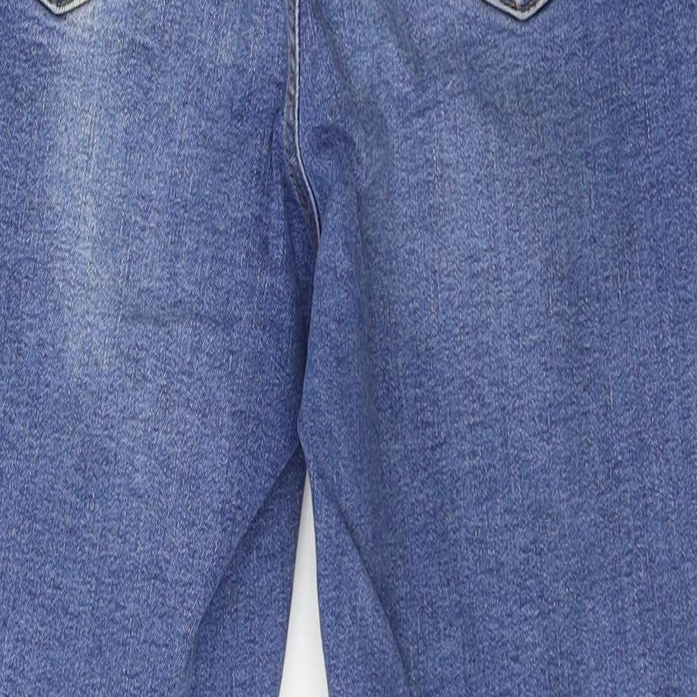 Brand and care label for Denim & Co. women’s blue denim skinny jeans, size UK 10, 25-inch leg