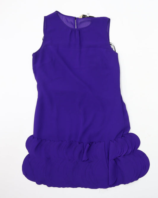 Additional front view of Principles women’s purple rayon tank dress, size UK 10