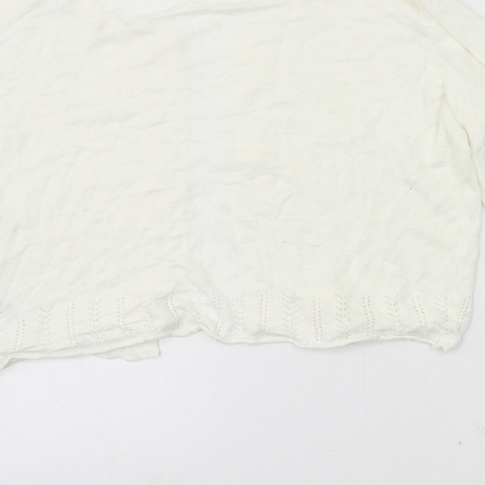 Primark Womens Ivory Knit Cardigan Jumper Size 6