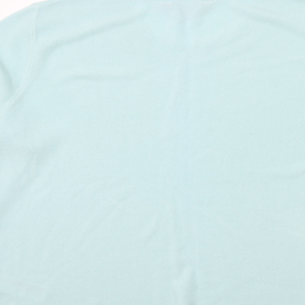 Brand and care label for Priciples women’s blue knit jumper, size UK 18
