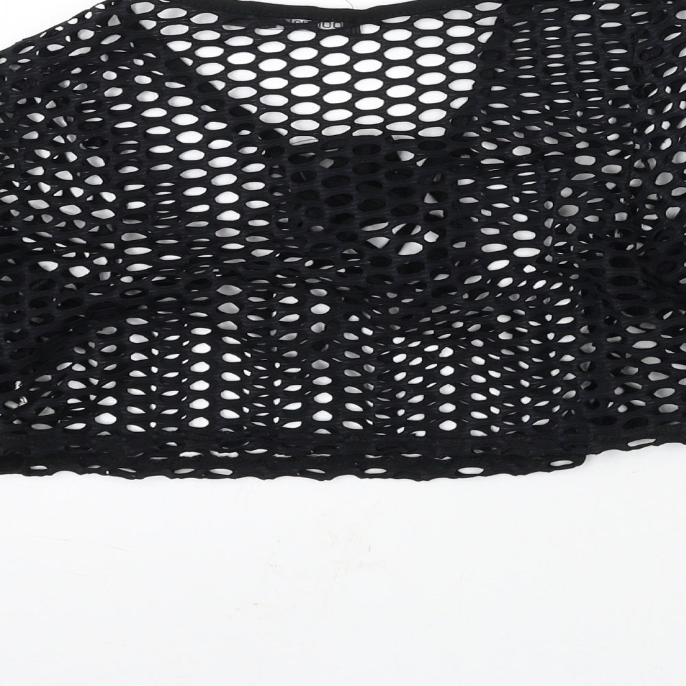 Boohoo Womens Black Basic T-Shirt Size 10