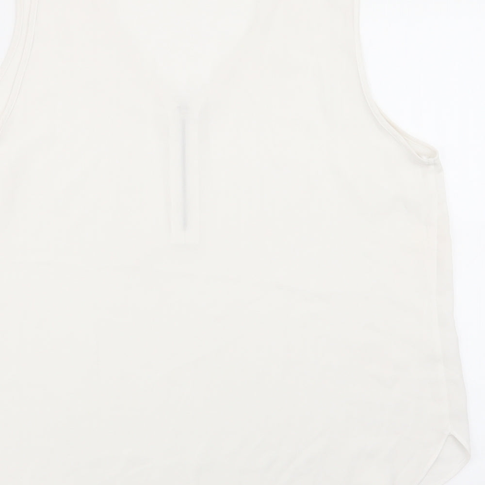 Papaya Womens White Basic Blouse Size 14