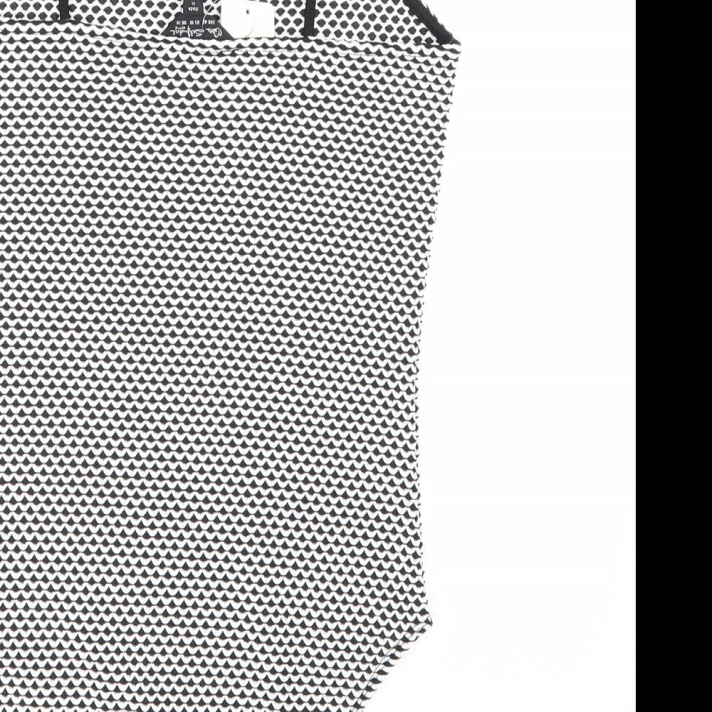 Miss Selfridge Womens Multicoloured Geometric  Bodysuit One-Piece Size 14