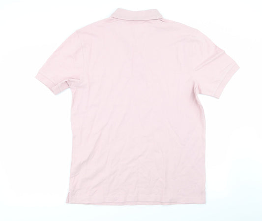 M&S Mens Pink Polo Size M