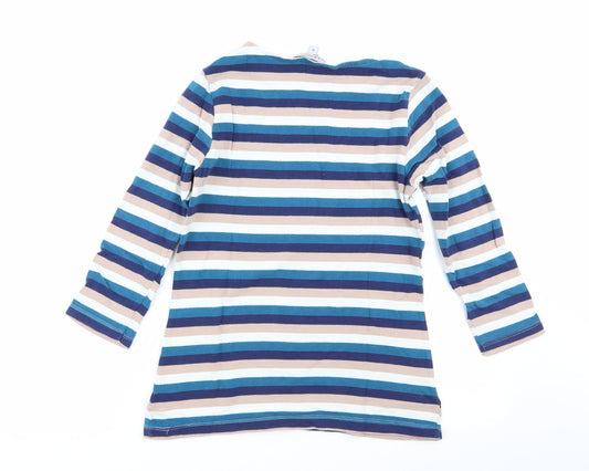 Crew Clothing Womens Multicoloured Striped Basic T-Shirt Size 8