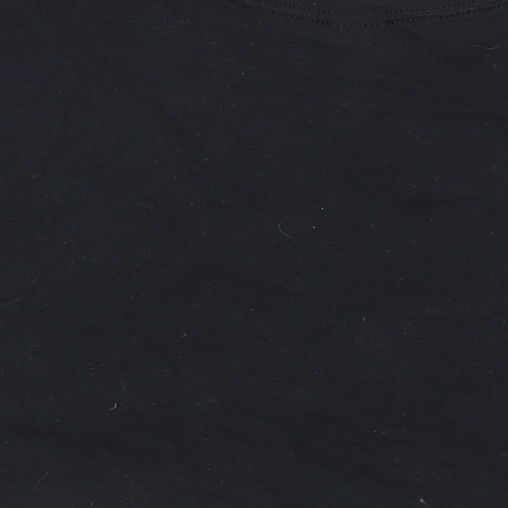 Womens UK Size L Gildan Black Basic T-Shirt
