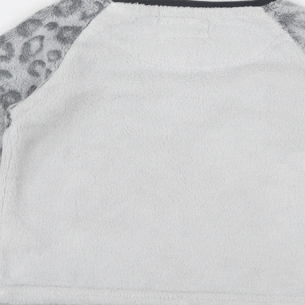Primark Girls Grey Animal Print Top Pyjama Top Size 3-4 Years