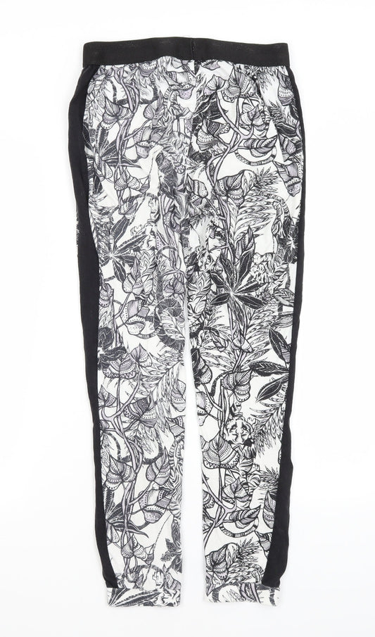 Womens UK Size 8 River Island Regular Fit Capri White Trousers