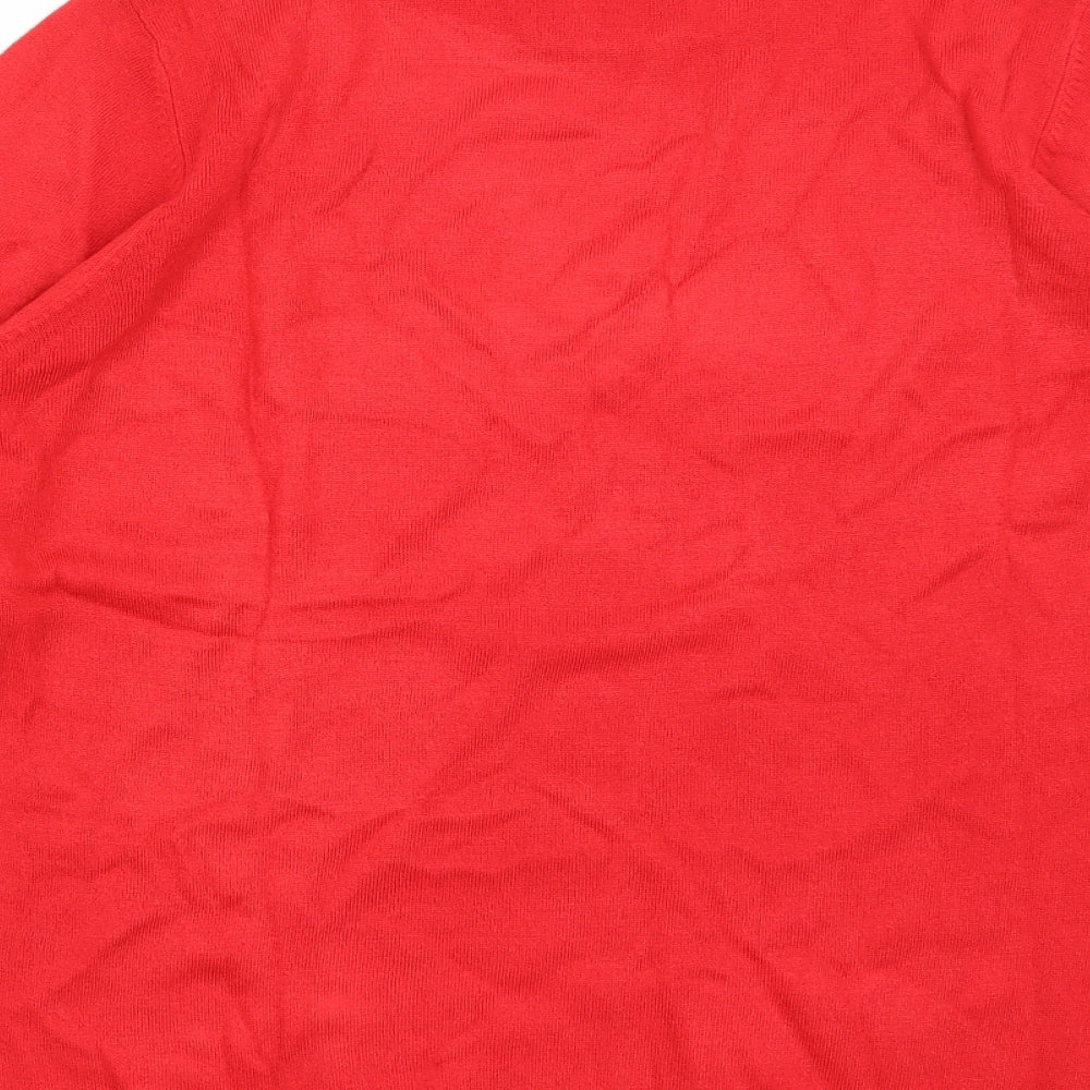 Womens UK Size M Preworn Red Pullover Jumper