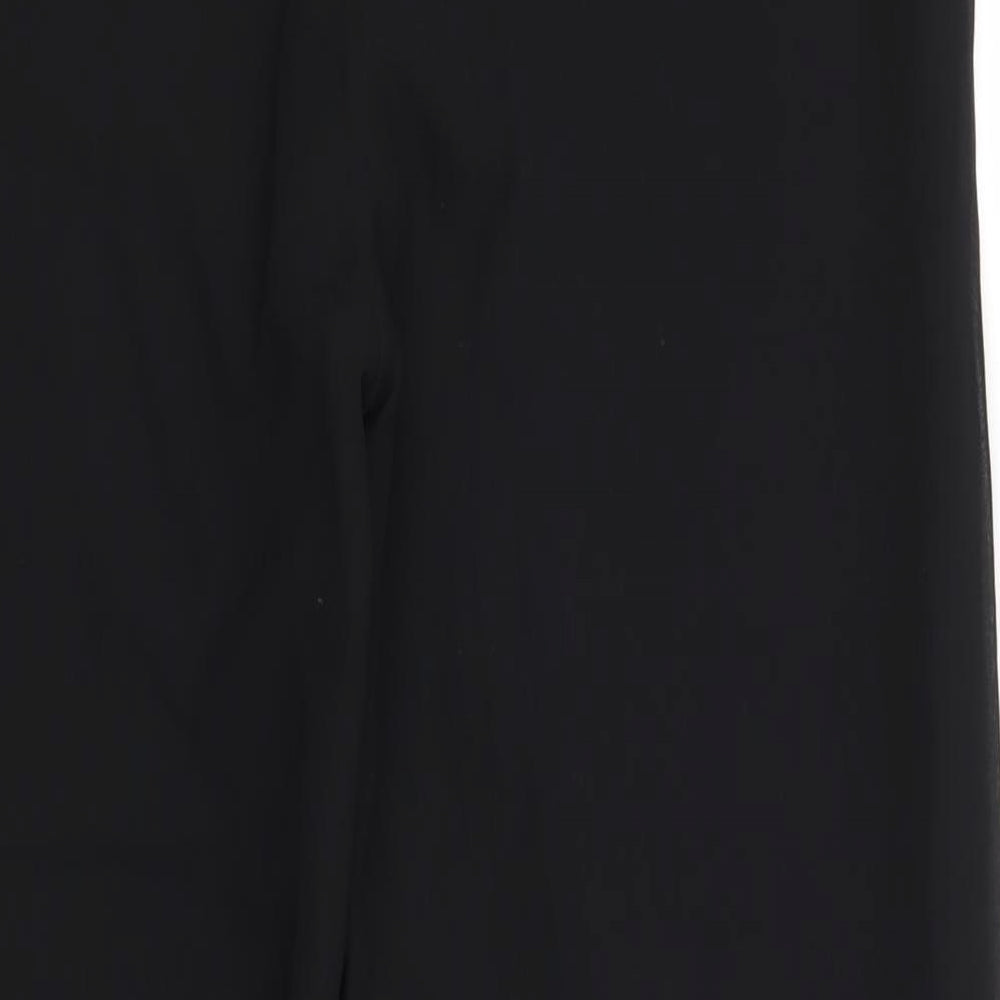 Glamour Womens Black Trousers Size 14 L29.5 in