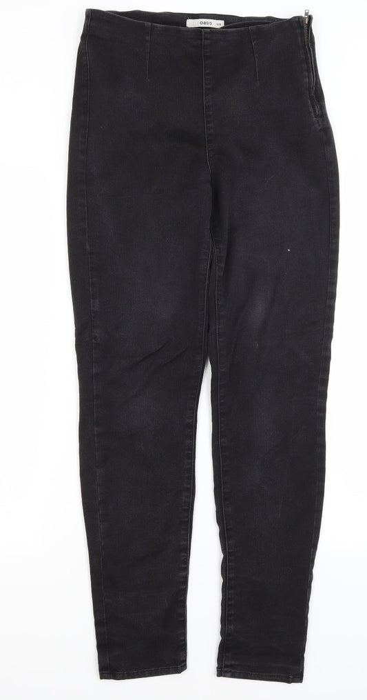 Additional front view of Oasis women’s black jegging jeans, size UK 10, 29-inch leg