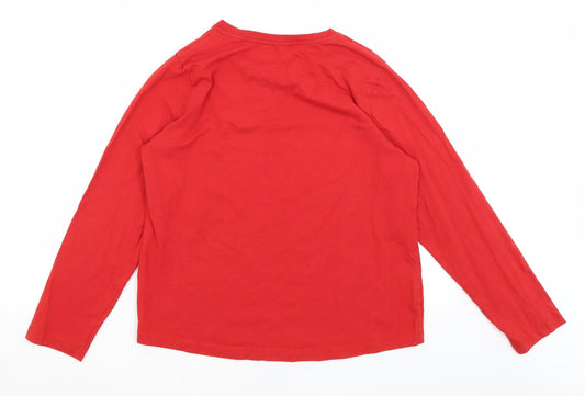 George Womens Red Basic T-Shirt Size 12 - Christmas Crew 2019