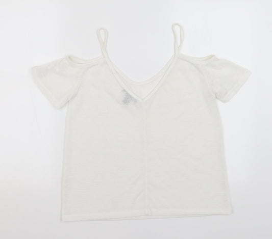 Womens UK Size 8 Atmosphere White Basic Blouse