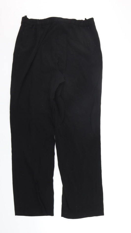 Womens UK Size 12 BHS Regular Fit Sweatpants Black Trousers