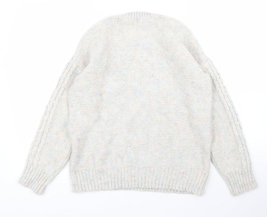 Womens UK Size M Pep&Co Grey Pullover Jumper