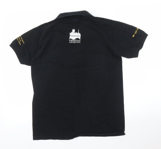 Gildan Mens Black Polo Size S
