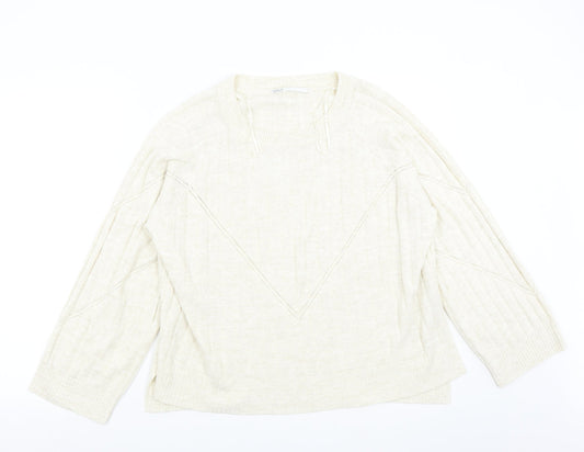 Womens UK Size M Only Beige Pullover Jumper